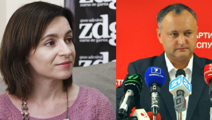 Alegeri R. Moldova, turul I. Rezultate finale: Igor Dodon: 47.98%, Maia Sandu: 38,71%