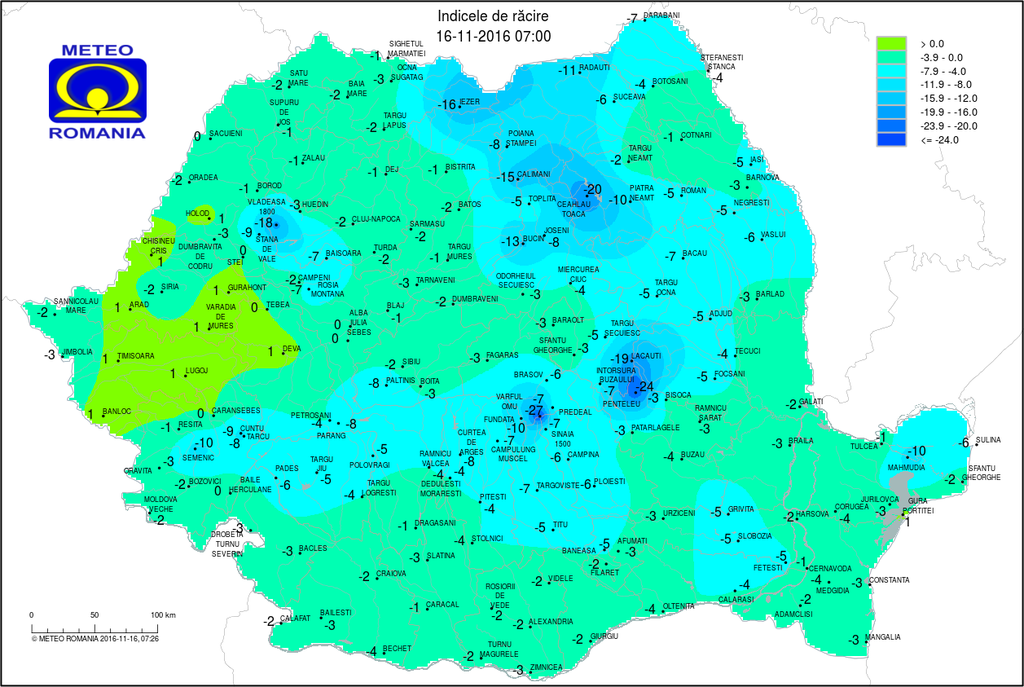 GER de crapă pietrele. Minus 27 de grade Celsius resimțite în această dimineață