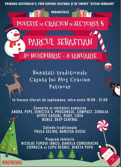 Parcul Sebastian a fost declarat cartierul general al lui Moș Crăciun în 2016 (P)