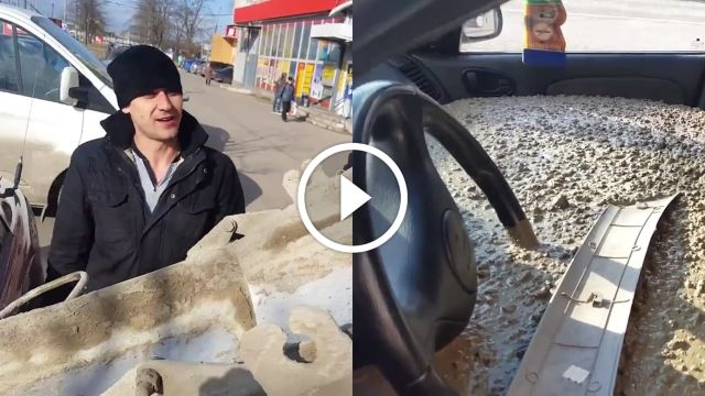 Farsa nebună a unui bărbat din Rusia pentru soţia lui. Ce i-a făcut maşinii femeii