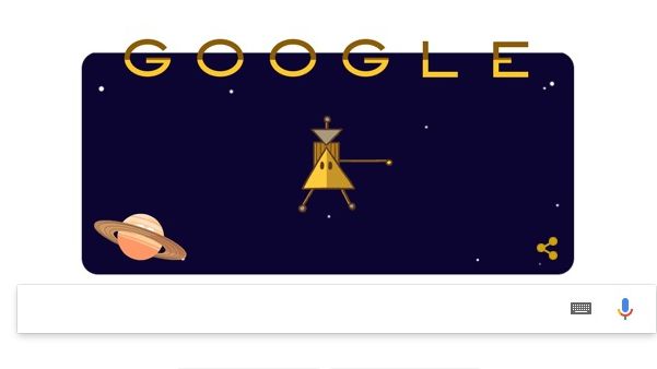 Nava spaţială Cassini este celebrată de Google printr-un Doodle