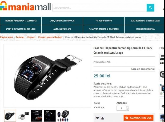 Gafa în ecommerce! Magazinul online Maniamall.ro vinde ceasuri de lux de zece ori mai ieftin