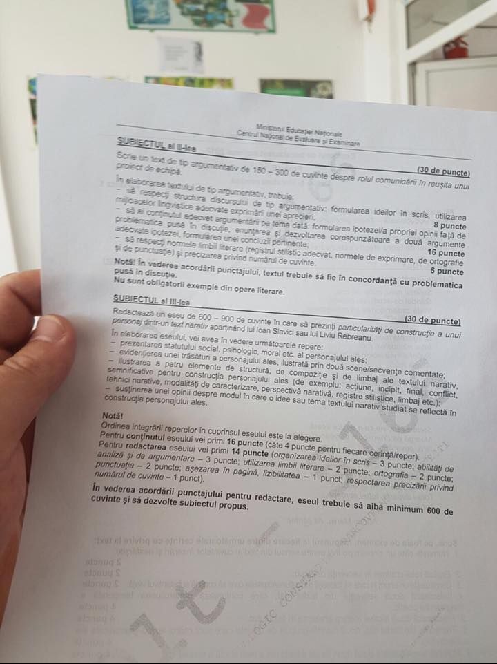 Barem ROMÂNĂ BAC 2017. Consultă AICI baremul şi rezolvările la Română