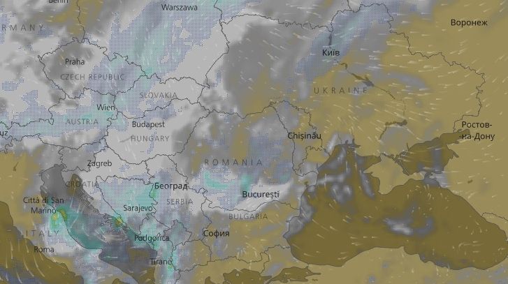 Cum se vede din satelit CICLONUL mediteranean care lovește astăzi România. Imagini uimitoare