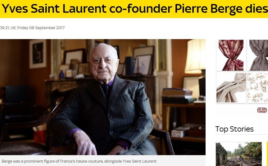 Franța, în doliu. A MURIT creierul din spatele imperiului Yves Saint Laurent