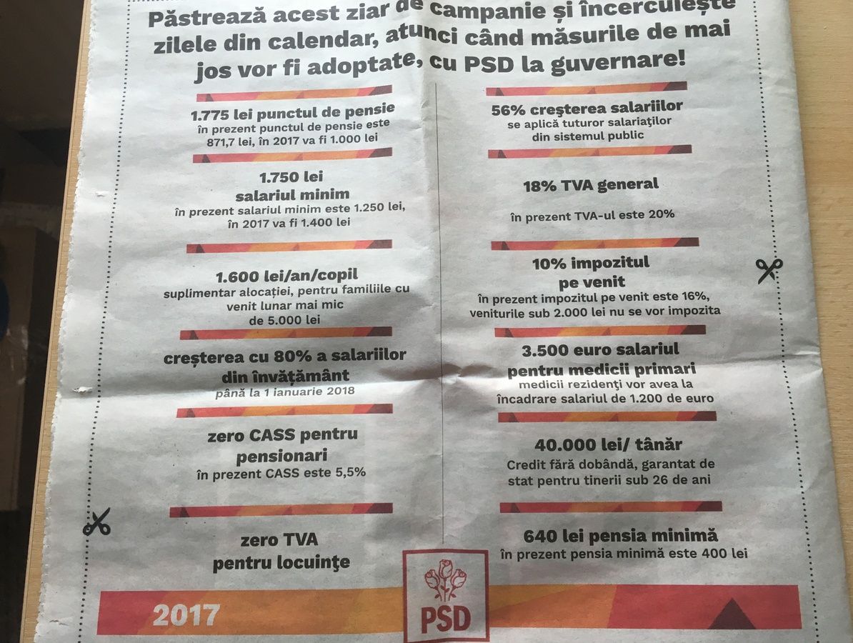 Îndrăzneşte să crezi. Ce a promis PSD în acest ziar de campanie. Şi cum nu s-a ţinut de cuvânt