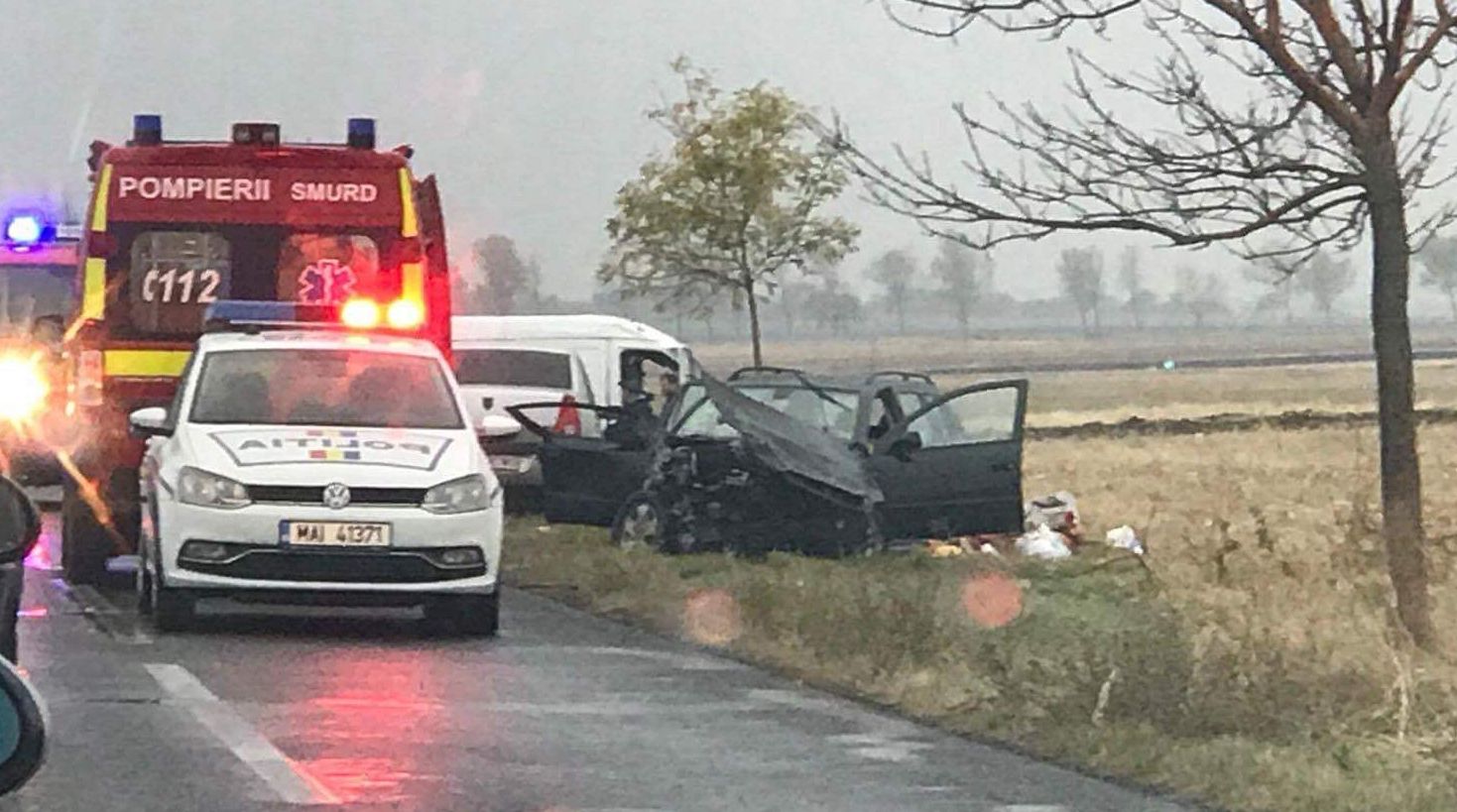 Accident grav pe DN2 E85: trei victime, între care un copil de 1 an 