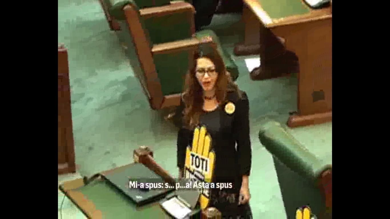 Limbaj suburban. Cuvinte obscene de la PSD pentru o senatoare USR care împărțea cărți