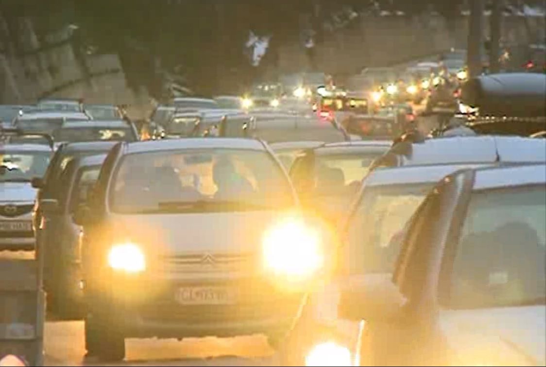 Aglomeraţie mare pe DN1, între Predeal şi Buşteni