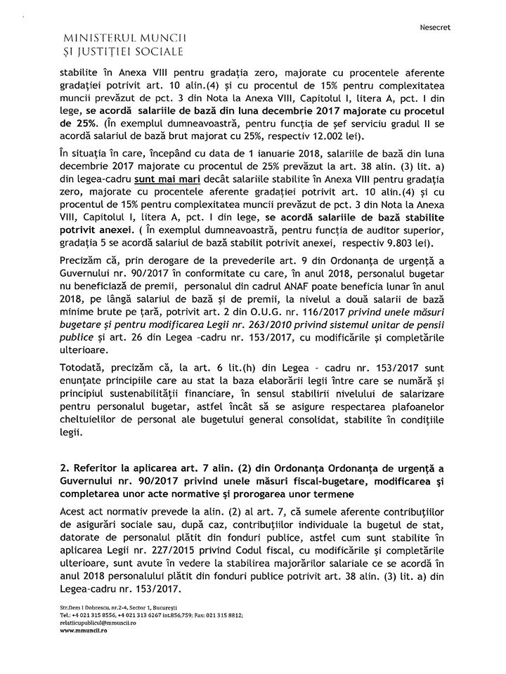 Salariile tăiate, date de gol într-un document intern al Ministerului Muncii