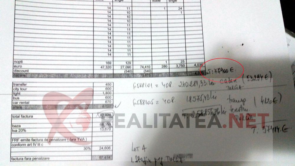 Realitatea.net are facturile. Pe ce a cheltuit FRF, sub semnătura lui Răzvan Burleanu, 77.900 euro