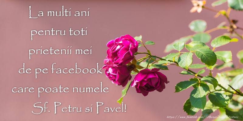 Mesaje Petru si Pavel 2019. La mulţi ani, Petru, Pavel, Paul, Paula, Petruţa şi Petronela!
