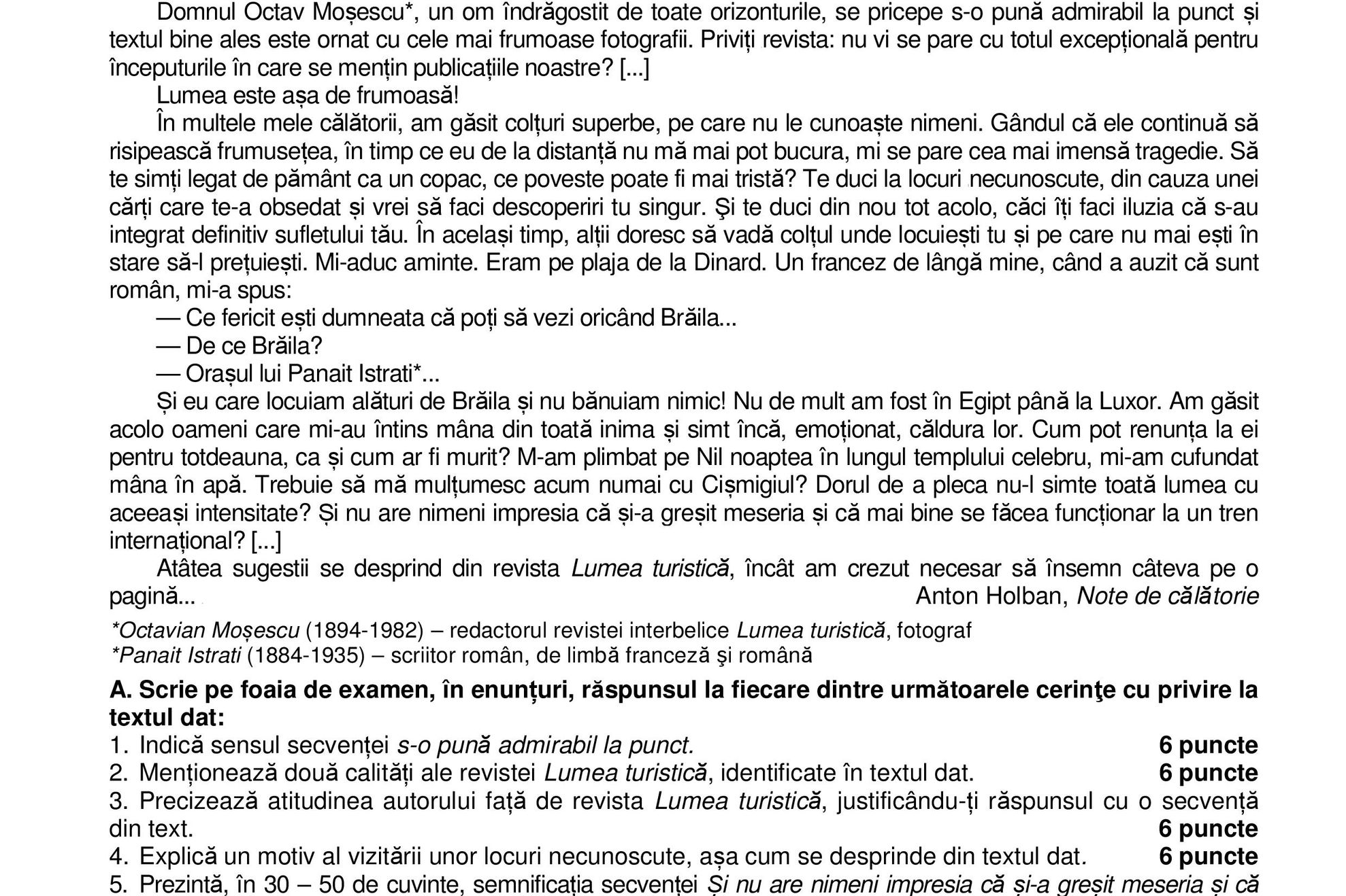 BAREM ROMÂNĂ BAC 2018 + SUBIECTE ROMÂNĂ BAC 2018