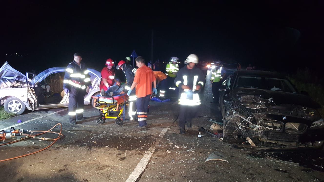 Accident cu 5 răniţi pe DN12 la ieşirea din Sfântu Gheorghe spre Miercurea Ciuc