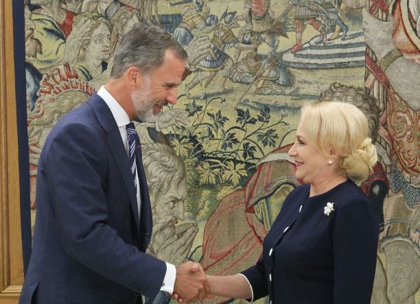 Primele imagini cu Viorica Dăncilă și regele Spaniei. Detalii din culisele vizitei la Madrid