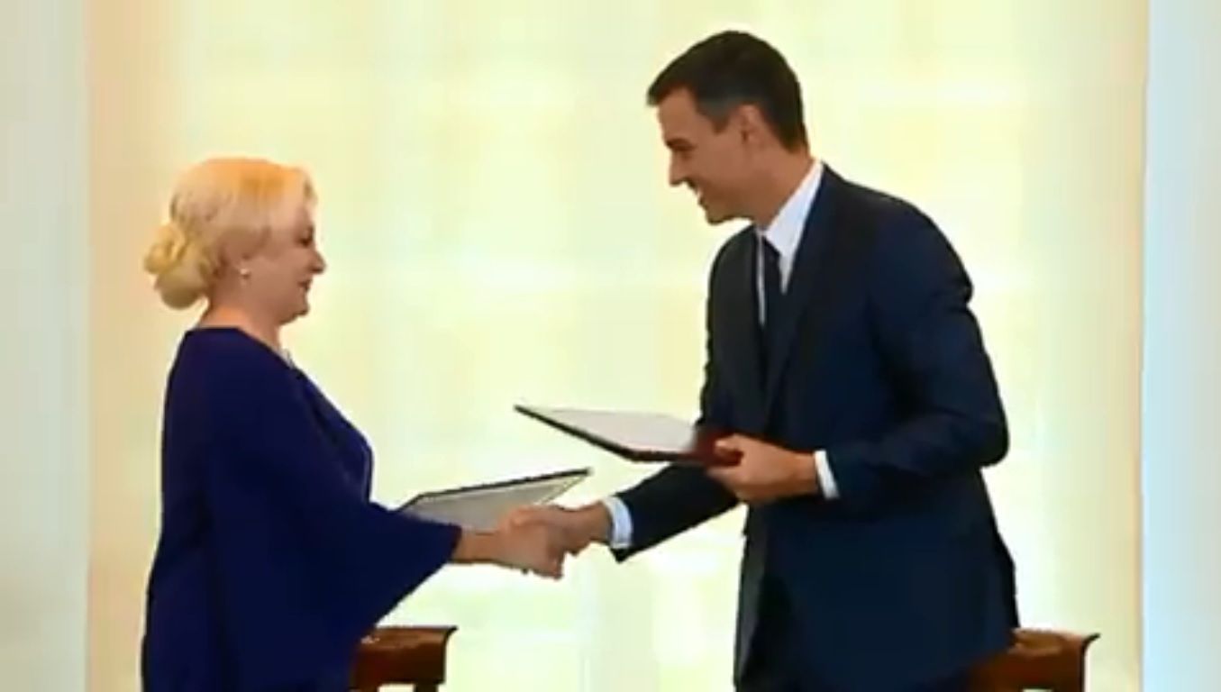 Viorica Dăncilă a fost primită de prim-ministrul Spaniei. Primele imagini
