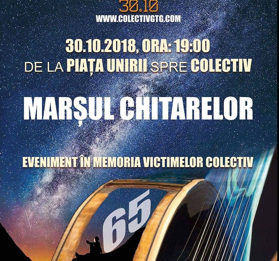 Marşul Chitarelor 2018: 3 ani de la Colectiv. Victimele tragediei, comemorate pe 30 octombrie