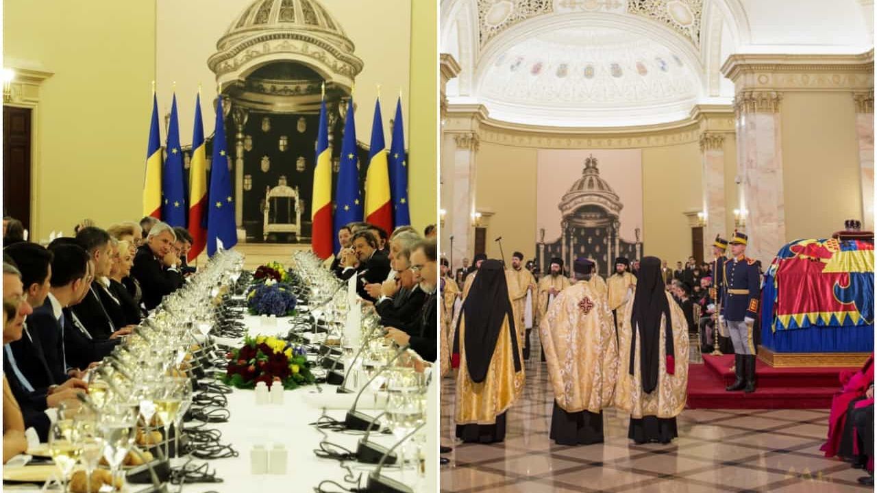 Dăncilă a organizat un ospăț în Sala Tronului din Palatul Regal