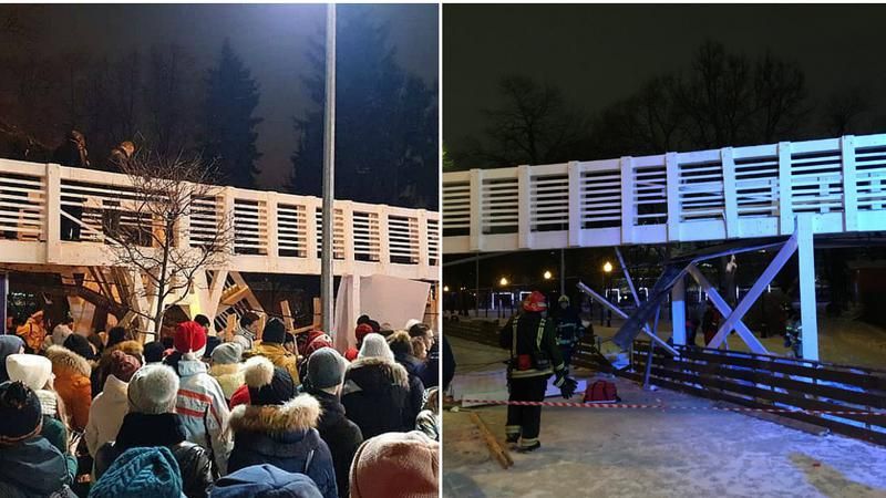 Imagini șocante: un pod s-a prăbușit peste zeci de oameni 