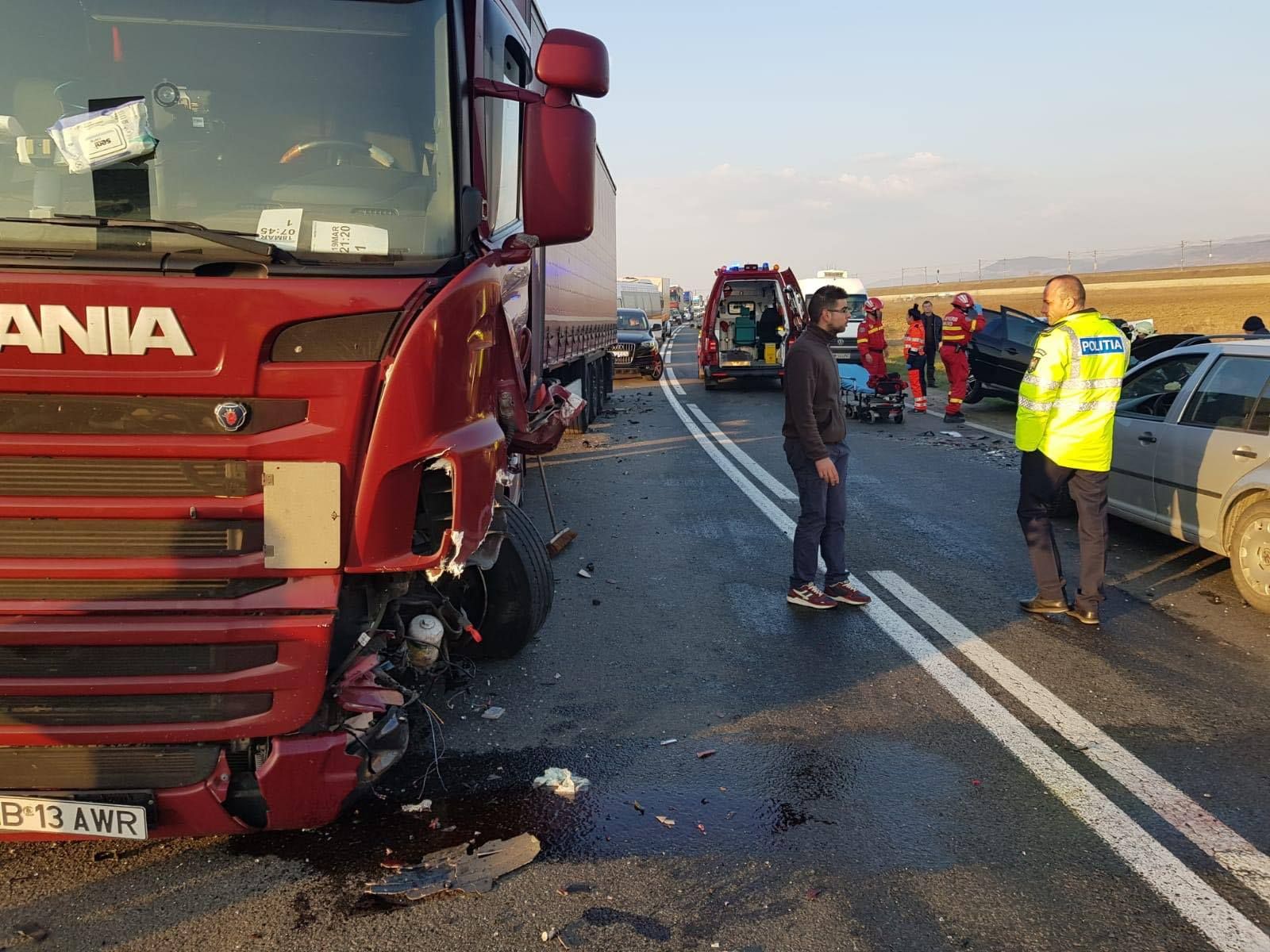 Accident înfiorător la intrarea în Alba-Iulia