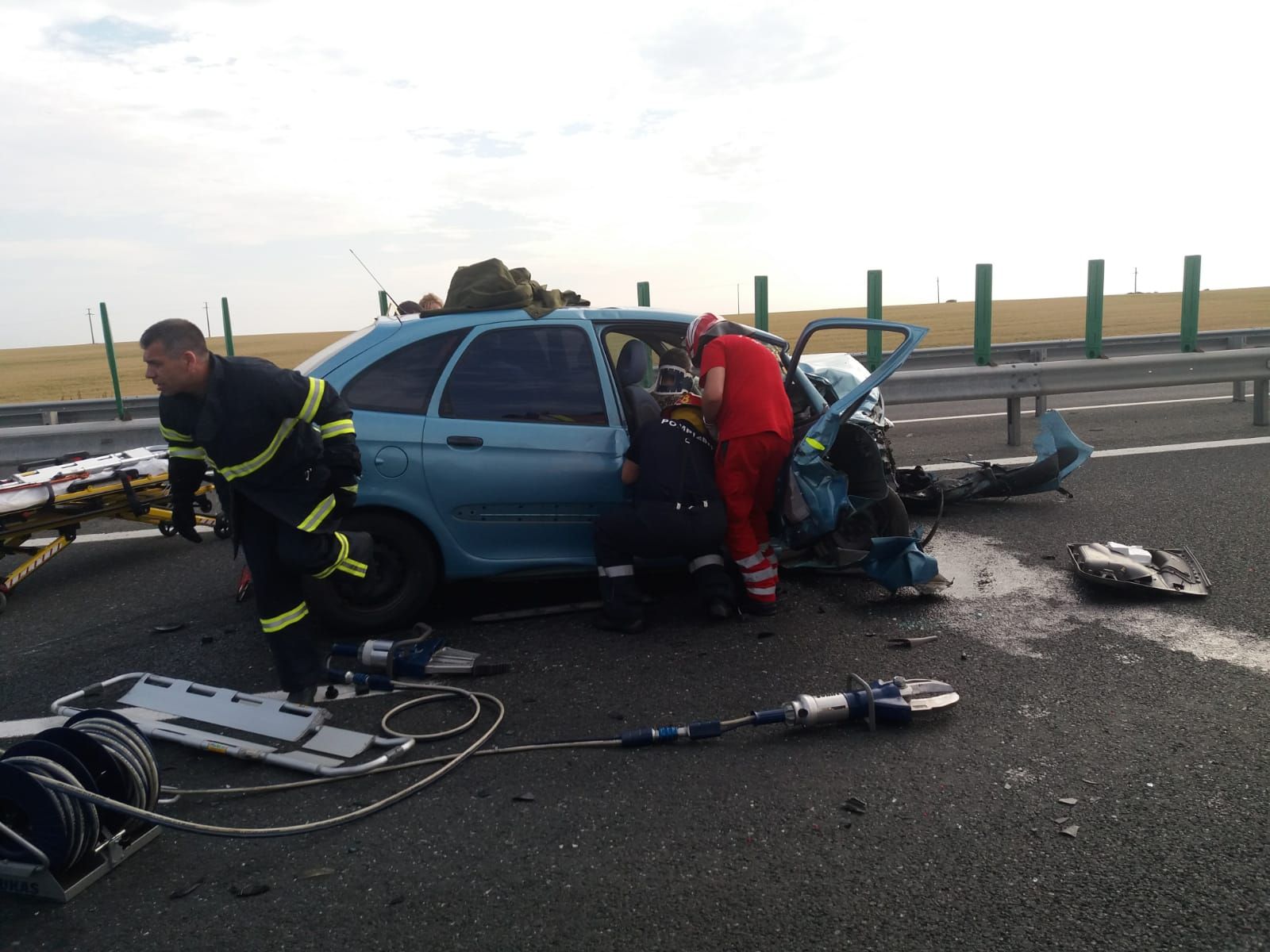 Accident cumplit pe Autostrada Soarelui, 7 victime. Se circulă cu dificultate spre Constanța