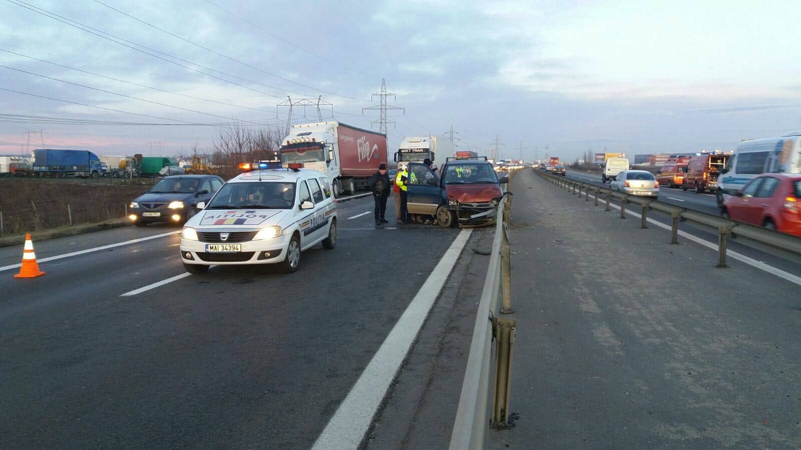 Accident grav pe Autostrada A1
