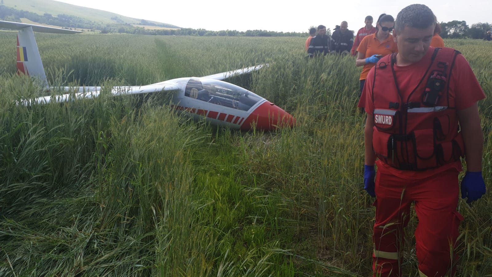 Un avion utilitar a aterizat forțat în Harghita, după ce a luat foc - Update 
