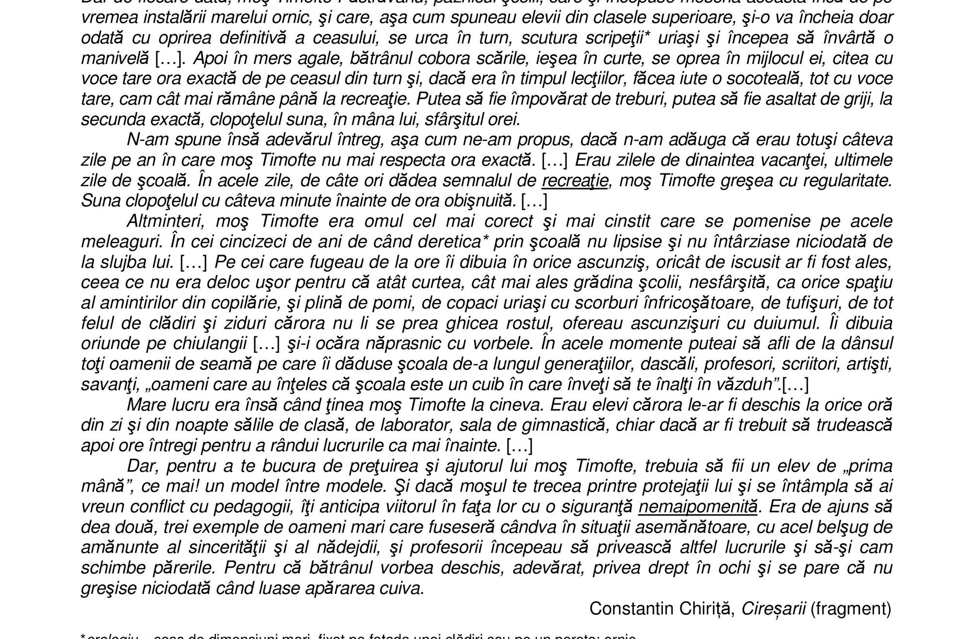 Subiecte Română Evaluare Națională 2019: Modele subiecte