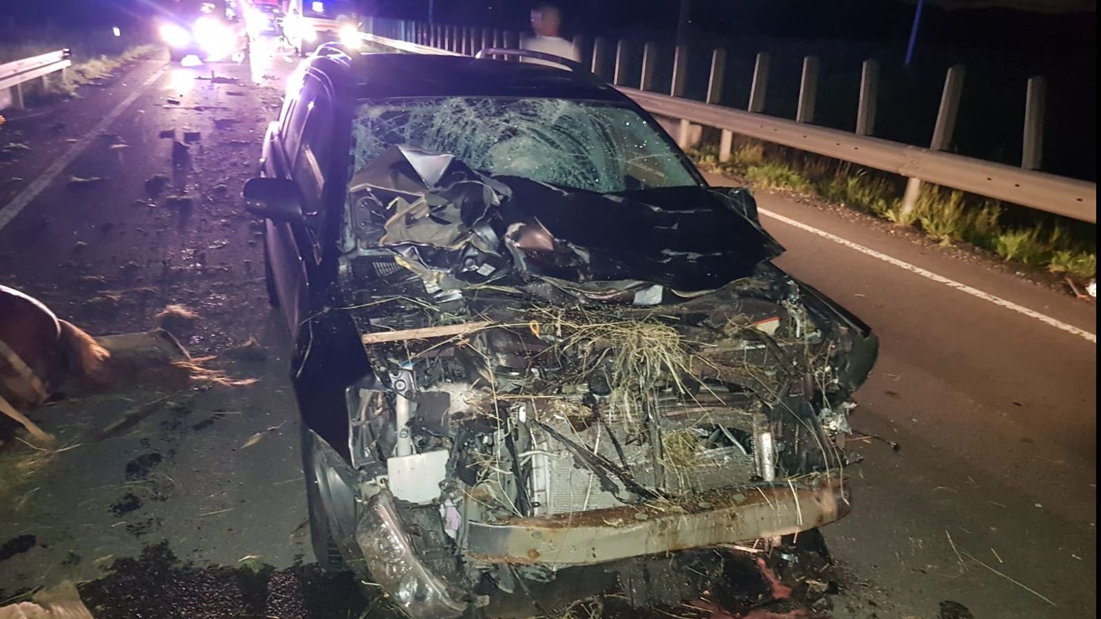 Căruță spulberată de o mașină. Cinci răniți grav, dintre care 3 copii VIDEO