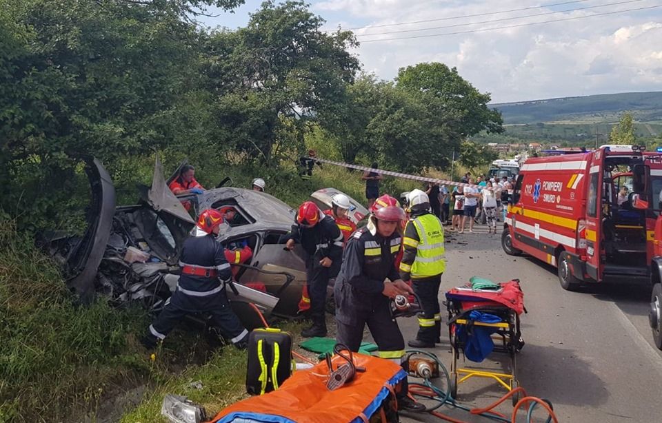 Accident la ieșirea din București pe A3.Trei mașini implicate în accident 