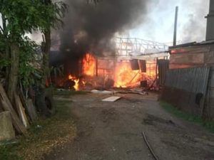 Incendiu devastator în Giurgiu, pagube de sute de mii de euro