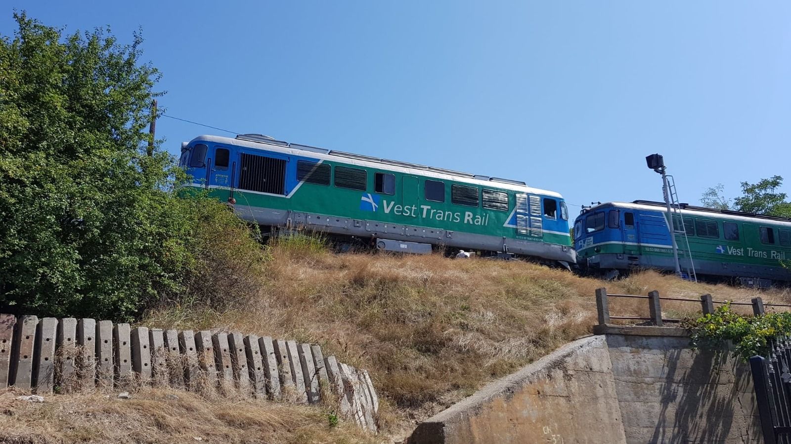 Incident feroviar, la Constanța: o locomotivă a deraiat 