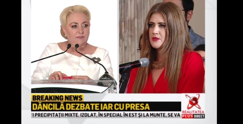 Viorica Dăncilă, dialog cu jurnalista Realitatea PLUS: "Nu vă este teamă că veți putea fi șantajată de Serviciile Secrete?"
