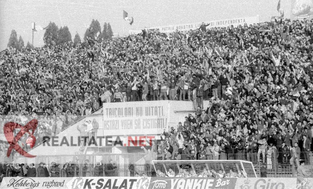 Imagini nemaivăzute de la meciul România - Danemarca 1989, apărute după 30 de ani