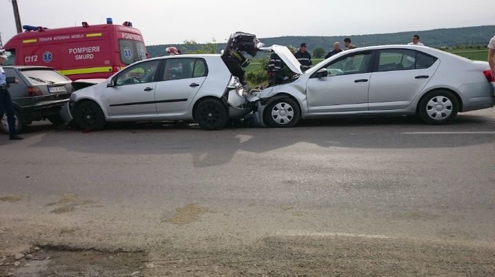 Accident în lanț pe Autostrada A1. 9 mașini implicate, nicio victimă nu a fost raportată