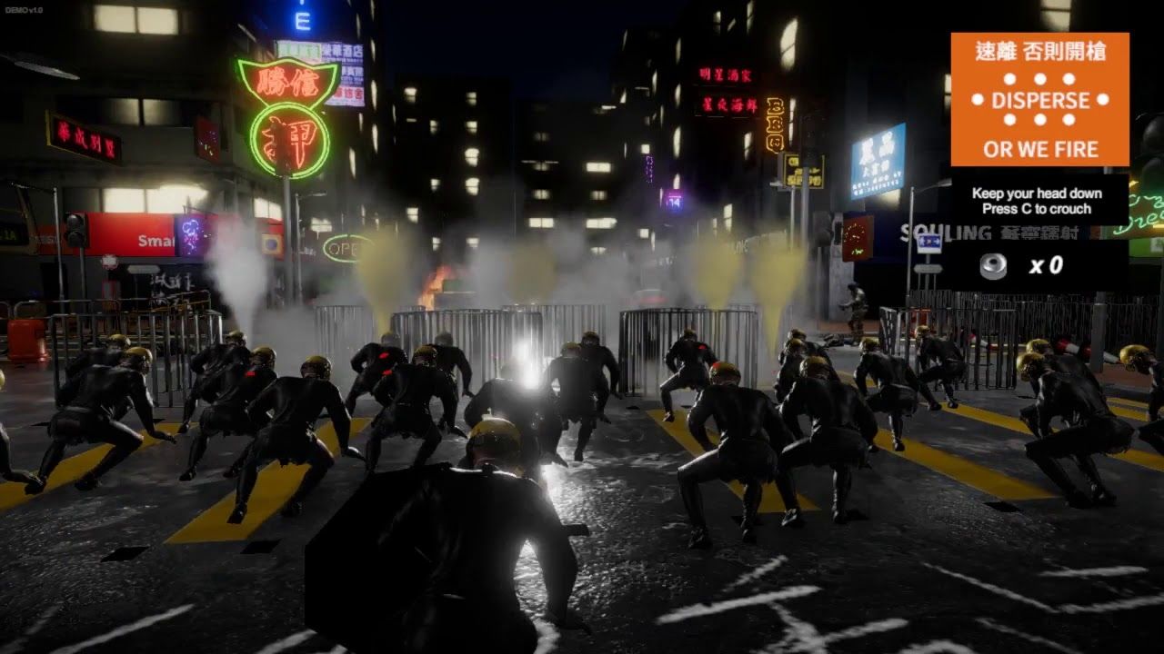 Protestele din Hong Kong, joc pe calculator