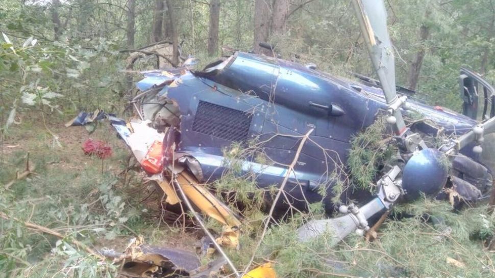Elicopter cu turiști prăbușit