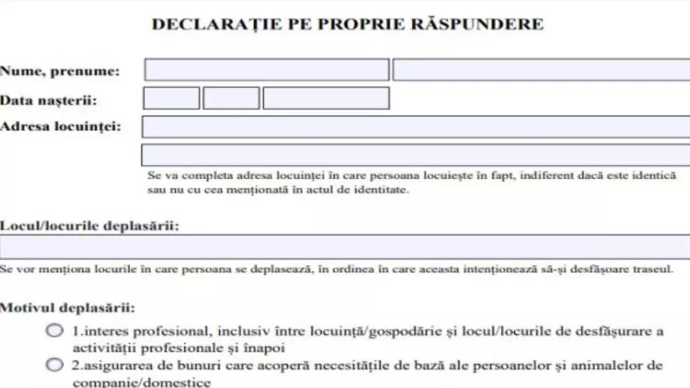 Declarații pe propria răspundere, VÂNDUTE cu un leu