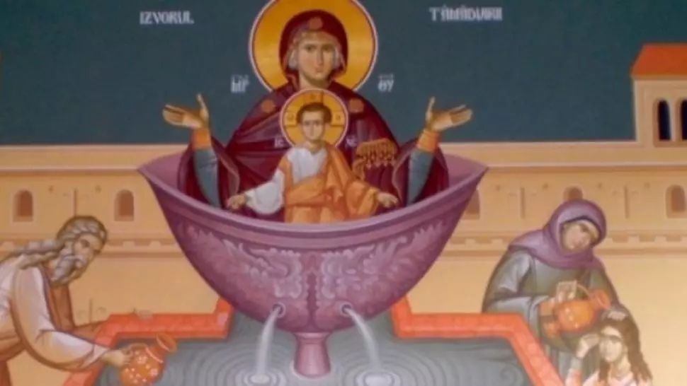 24 aprilie - Izvorul Tămăduirii, sărbătoare foarte mare, cruce cu roșu în Calendarul Ortodox