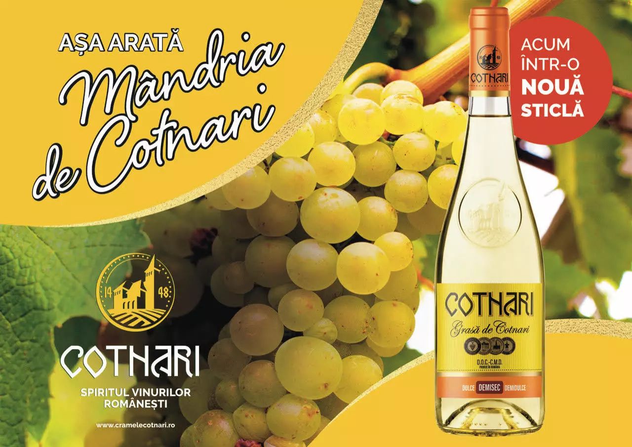 COTNARI își rebranduiește gama-fanion susținută de Grasa de Cotnari și lansează un nou vin roze (P)