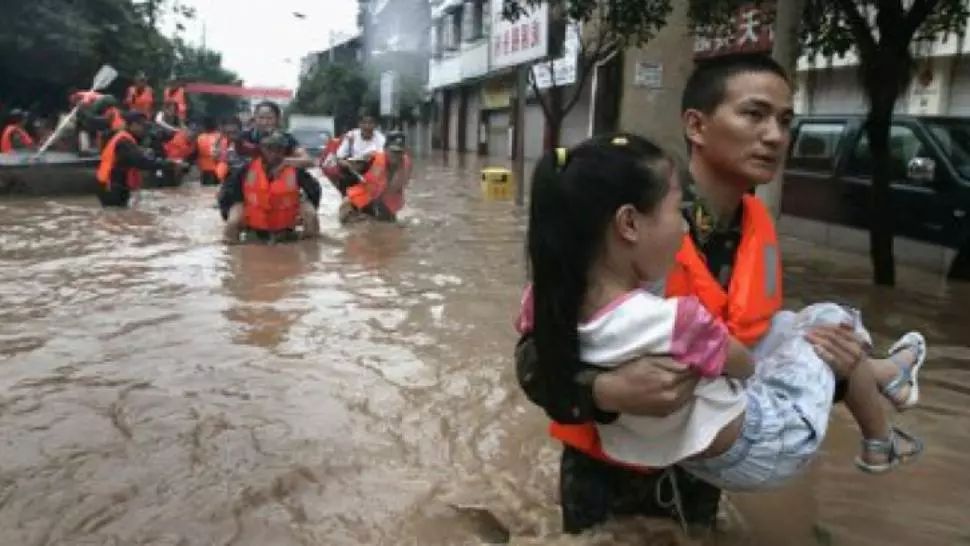 Inundații în China
