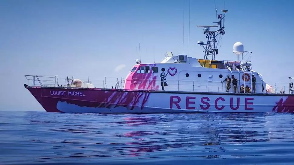 Nava „Louise Michel”, finanțată de artistul Banksy, pentru salvarea migranților din Mediterană / Foto: Facebook.com