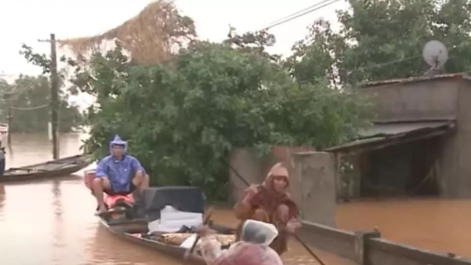 Inundații masive în Vietnam. Foto: captură Combini