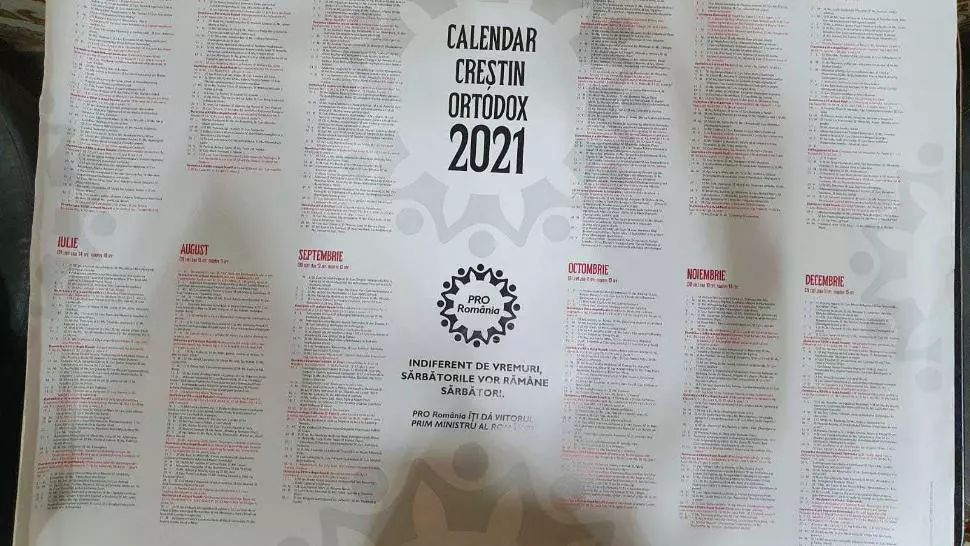 Lovitură pentru „creștinul” Ponta. Partidul păstorit de el a primit interzis la calendare ortodoxe cu efigia Pro România