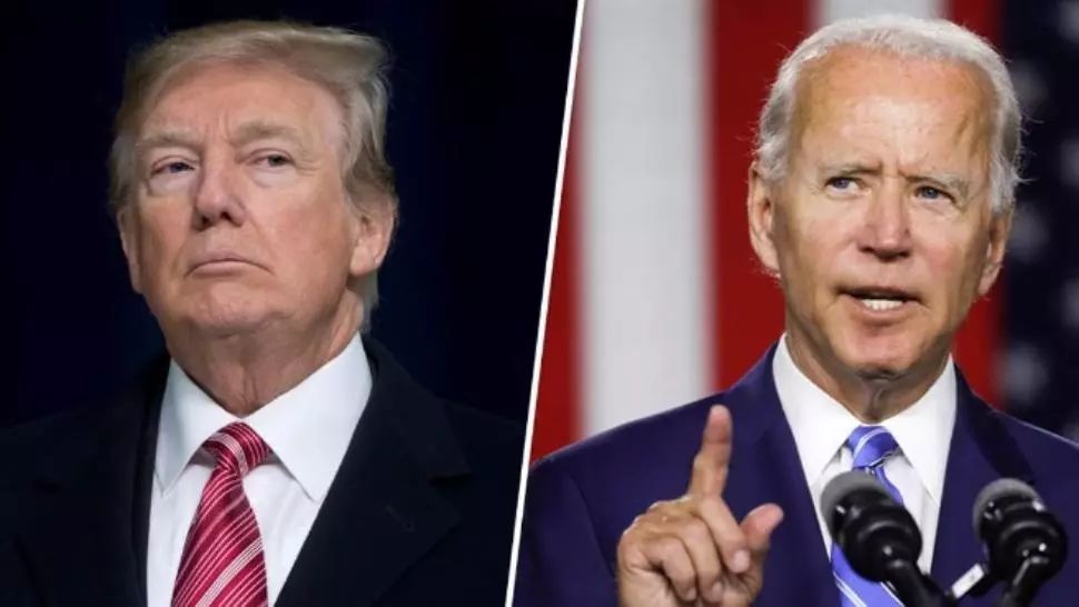 președintele SUA, Donald Trump, republican, și președintele ales al SUA, Joe Biden, democrat