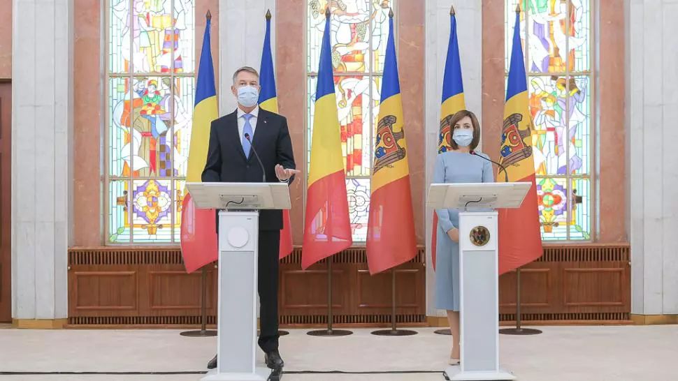 Klaus Iohannis și Maia Sandu. Foto: Administrația prezidențială