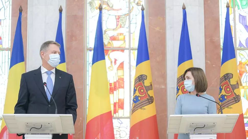 Klaus Iohannis și Maia Sandu, la Chișinău. Foto: Administrația prezidențială