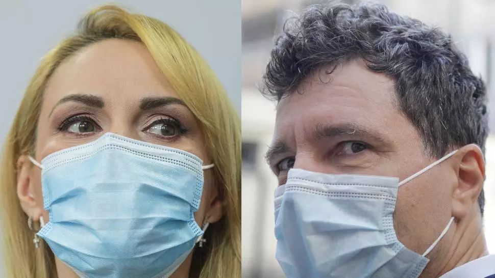 Prim-vicepreședintele PSD, Gabriela Firea, și primarul general al Capitalei, Nicușor Dan