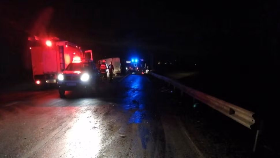 Accident rutier microbuz