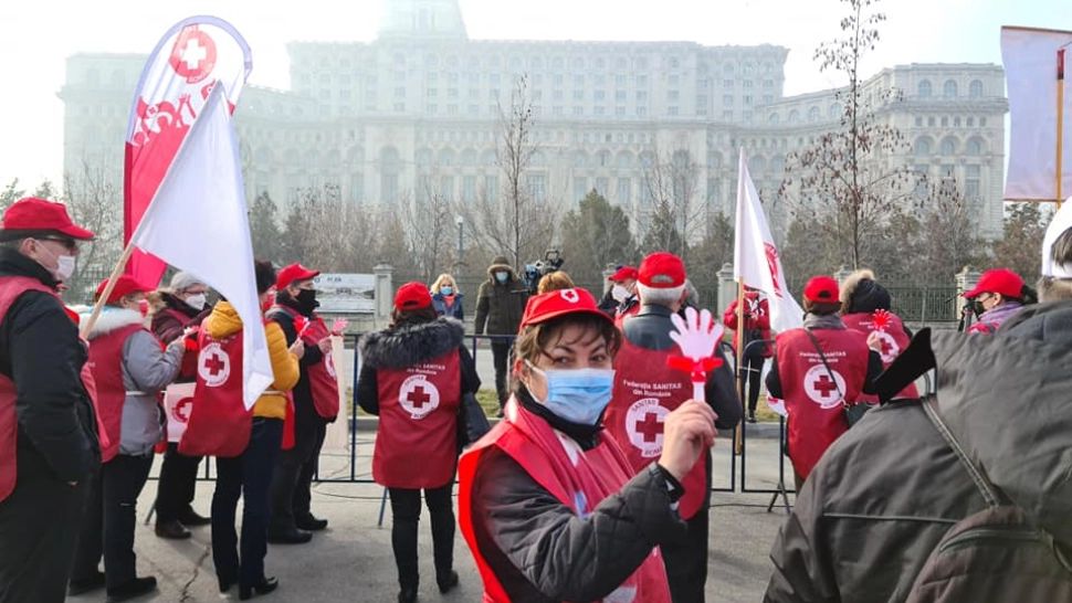 Proteste Sanitas in Bucuresti 